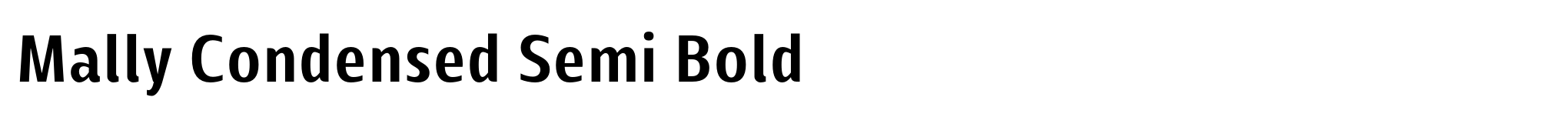 Mally Condensed Semi Bold image